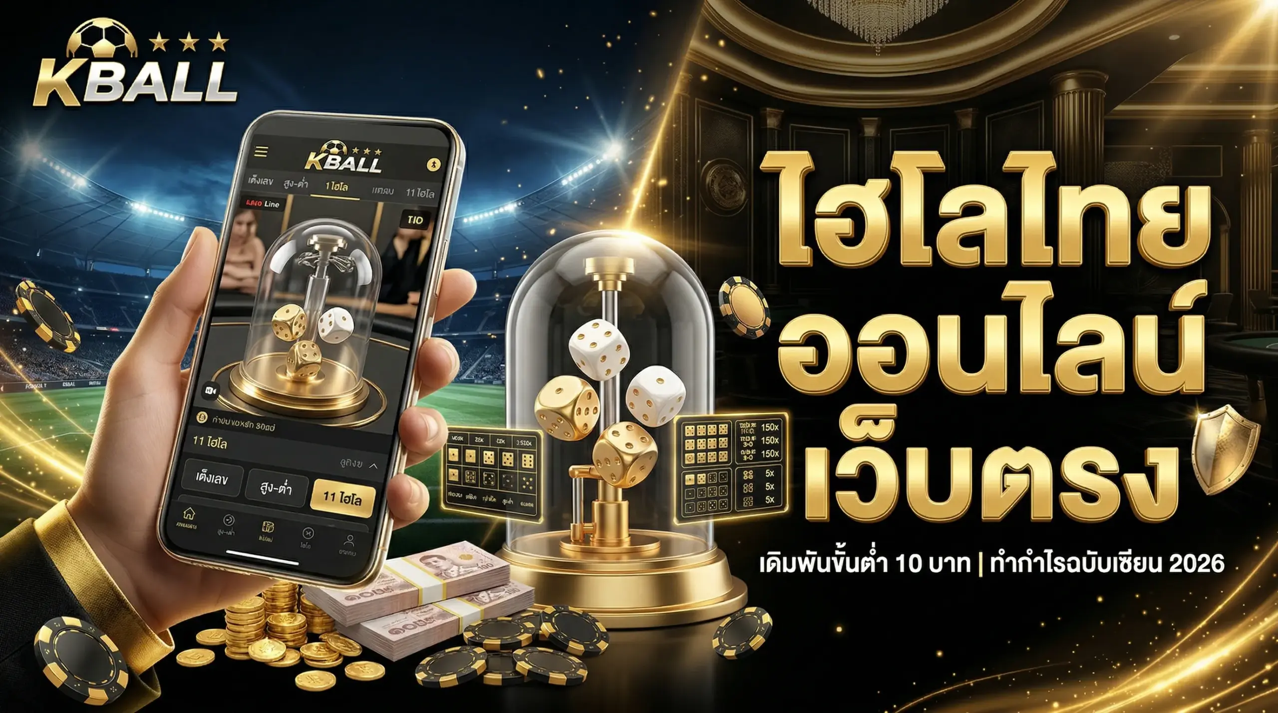 ไฮโลไทย ออนไลน์ เว็บตรง เดิมพันขั้นต่ำ 10 บาท ทำกำไรฉบับเซียน 2026