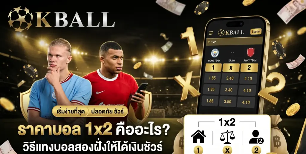 ราคาบอล 1x2 คืออะไร? วิธีแทงบอลสองฝั่งให้ได้เงินชัวร์